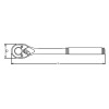 Koken 2753P-160, 1/4 Sq. Dr. Ratchet Handle  20 teeth  Length 160mm  Polished Handle