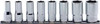 Koken RS3300X/8, 3/8 Sq. Dr. Socket set  8mm-19mm 6 point 200mm  8 pieces