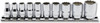 Koken RSAS2405A/10, 1/4 Sq. Dr. Socket set  3/16-9/16 12 point 150mm Aerospace 10 pieces