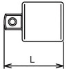 Koken 6644A, 3/4 Sq. Dr. Adaptor  1/2 Square Length 47mm