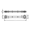 Koken 102KM-12X14, Ratcheting Ring Wrench  12x14mm 6 point Length 146mm Reversible
