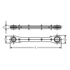 Koken 102KM-8X10, Ratcheting Ring Wrench  8x10mm 6 point Length 134mm Reversible