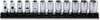 Koken RS3300XZ/12, 3/8 Sq. Dr. Socket set  7-19mm 6 point 300mm Z-series 12 pieces
