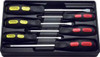 Koken PK166PS/6, Phillips and Flat Head Blade Through Type Screwdriver Set,  PH1-2-3/SL5-6-8 in ABS Plastic Tray - 6 pieces