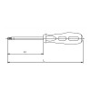 Koken 168H-4B, Screwdriver  4mm Ballpoint Hex Length 225mm