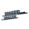 Nepros NTB412A, 1/2"sq. Socket Set (6pt.) Metric (12pcs)