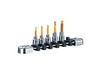 Nepros NTQ4T05A, 1/4"sq. T-Type Torx Bit Socket Set (5pcs.)