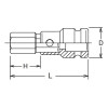 Koken 18107.22-32, 1 Sq. Dr. Bit Socket  32mm Hex Length 103mm
