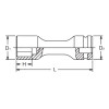 Koken 18104M-24, 1 Sq. Dr. Extension Socket  24mm 6 point Length 170mm