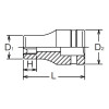 Koken 24425-E14, 1/2 Sq. Dr. Socket TORXÂ® E14  Length 37mm