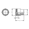 Koken 2455AS-11/32, 1/4 Sq. Dr. 12 point NUT GRIPÂ® Socket - 11/32