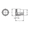 Koken 2455AS-9/16, 1/4 Sq. Dr. 12 point NUT GRIPÂ® Socket - 9/16