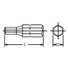 Koken 108H.25-1/8, 1/4 Hex Dr. Bit  1/8 Hex Length 25mm