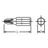 Koken 108P.25-1, 1/4 Hex Dr. Bit  PH1  Length 25mm