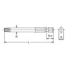 Koken 121T.70-T20H, 1/4 Hex Dr. Tamper-Resistant TORXÂ® T20H Bit - Length 70mm