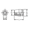Koken 12140-5/16, 1/4 Sq. Dr. Adaptor  5/16 For 5/16H Bit Length 25mm