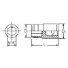 Koken 2138, Ko-ken 2138 1/4 Sq. Dr. Adaptor 5/16 For 5/16H Bit Length 26mm