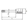 Koken 2025Z.28-T27, 1/4 Sq. Dr. Z-Series TORXÂ® T27 Bit Socket - Length 28mm