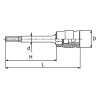 Koken 3010MZ.75-3, 3/8 Sq. Dr. Bit Socket  3mm 6 point Length 75mm Z-series