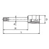 Koken 3025Z.50-T40, 3/8 Sq. Dr. Z-Series TORXÂ® T40 Bit Socket - Length 50mm
