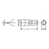 Koken 100S.80-7, 5/16 Hex Dr. Bit Slotted 1.0 x 7  Length 80mm