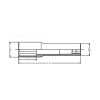 Koken 4300M-19(L110), 1/2 Sq. Dr. Wheel Nut Socket  19mm 6 point Length 110mm