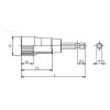 Koken BD014SE-10, 1/4 Hex Dr. Long Socket  10mm 12 point 77mm