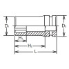 Koken 18310M-41, 1 Sq. Dr. Socket  41mm Surface Drive Length 108mm