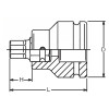 Koken 17108.32-24, 1.1/2 Sq. Dr. Bit Socket  24mm Hex Length 115mm