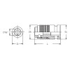 Koken 14142-F11.2, 1/2 Sq. Dr. Bit Holder  7/16 For 183 series Length 46mm Locking Quick Release