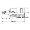 Koken 14134T.58-30IP, 1/2 Sq. Dr. Bit Socket TORXplusÂ® 30IP  Length 58mm