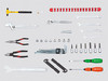 KTC SK34011CY, 3/8"Sq. Tool Set (40Pcs.)