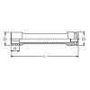 Koken 18102M.270-32, 1 Sq. Dr. Extra Long Wheel Nut Socket  32mm 6 point Length 270mm