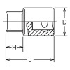 Koken 4110A-1/2, 1/2 Sq. Dr. Bit Socket  1/2 Square Length 32mm For Drain Plug