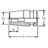 Koken 14425-E24, 1/2 Sq. Dr. Impact TORXÂ® E24 Socket - Length 40mm