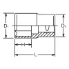 Koken 4400A-1.1/4, 1/2 Sq. Dr. Socket  1.1/4 6 point Length 46mm