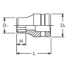 Koken 24410M-10, 1/2 Sq. Dr. Socket  10mm Surface Length 37mm