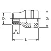 Koken 24405M-12, 1/2 Sq. Dr. Socket  12mm 12 point Length 37mm