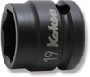 Koken 14401MS-19, 1/2 Sq. Dr. Socket  19mm 6 point Length 28mm Thin walled