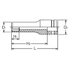 Koken 24310M-19, 1/2 Sq. Dr. Socket  19mm Surface Length 77mm