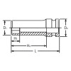 Koken 14300A-3/8, 1/2 Sq. Dr. Socket  3/8 6 point Length 80mm