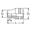 Koken 24400M-32, 1/2 Sq. Dr. Socket  32mm 6 point Length 46mm