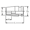 Koken 14400M-36, 1/2 Sq. Dr. Socket  36mm 6 point Length 46mm