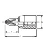 Koken 2000.28-3, 1/4 Sq. Dr. Bit Socket  PH3  Length 28mm