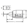Koken 2005.25-4, 1/4 Sq. Dr. Bit Socket Slotted 0.8X4  Length 25mm