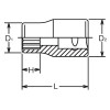 Koken AS2405A-11/32, 1/4 Sq. Dr. Socket  11/32 12 point 22mm Aerospace