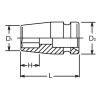 Koken 12400A-5/16, 1/4 Sq. Dr. Socket  5/16 6 point Length 23mm