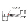 Koken 12300G-8, 1/4 Sq. Dr. Socket  8mm 6 point Length 48mm Slide Magnet