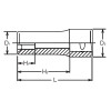 Koken 2325-E10, 1/4 Sq. Dr. TORXÂ® E10 Socket - Length 50mm