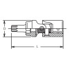 Koken 2430T-T20, 1/4 Sq. Dr. Universal TORXÂ® T20 Bit Socket - Length 42mm